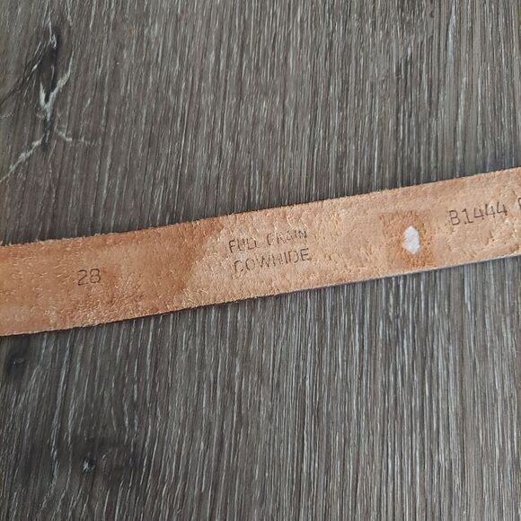 Tooled Western Leather Belt Customized "OWENS" Size 28 - Picture 3 of 6